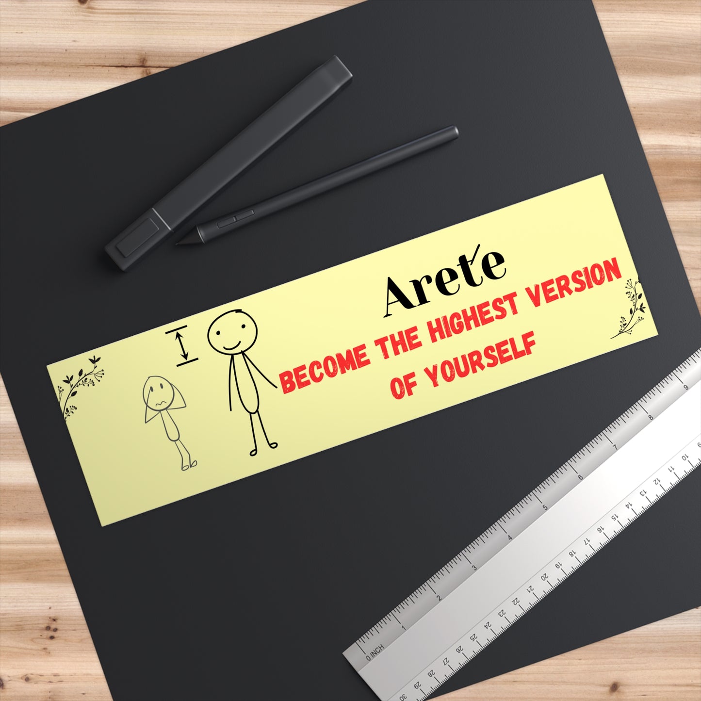 Arete - Become the highest version of yourself Bumper Stickers